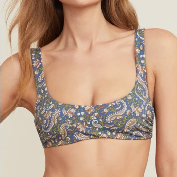 Veronica Beard Celeste Scoop Neck Bikini Top Swim Small - Picture 1 of 5
